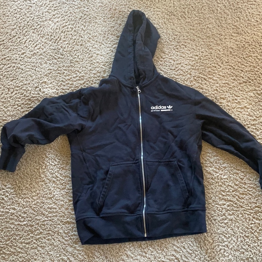 Adidas. Black zip up hoodie. Men’s small. Like new.